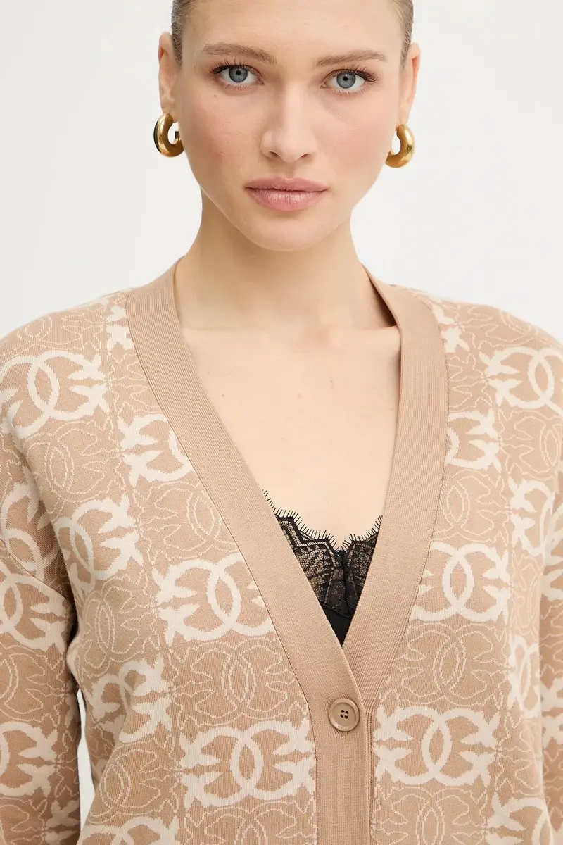 Pinko Cardigan Donna Marrone 3889860 miniatura 4