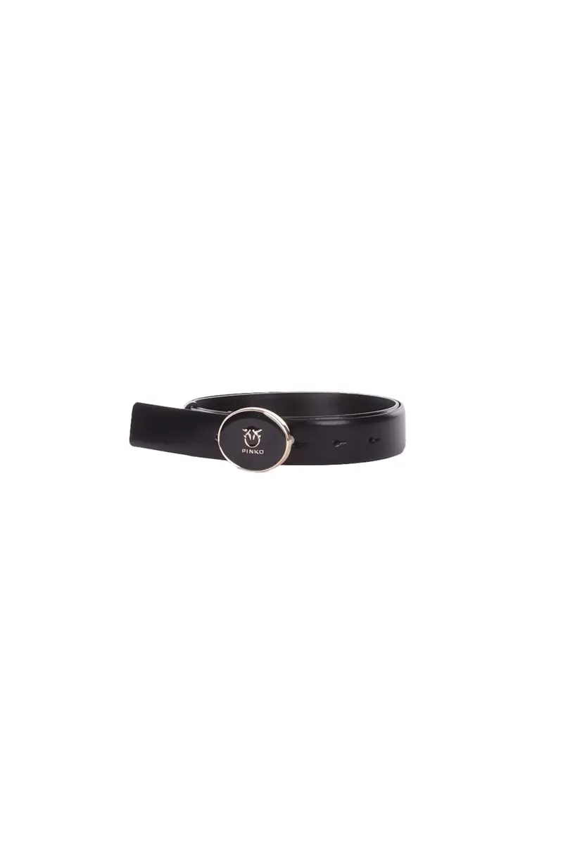 Cintura Donna PINKO Nero gold Round enamel h2, 8 belt vit miniatura 2