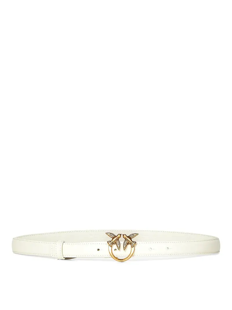 Cintura in pelle Bianco