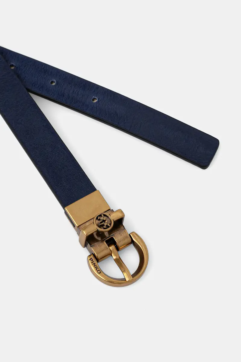cintura in pelle bilaterale donna colore blu 104592 A2BY miniatura 2
