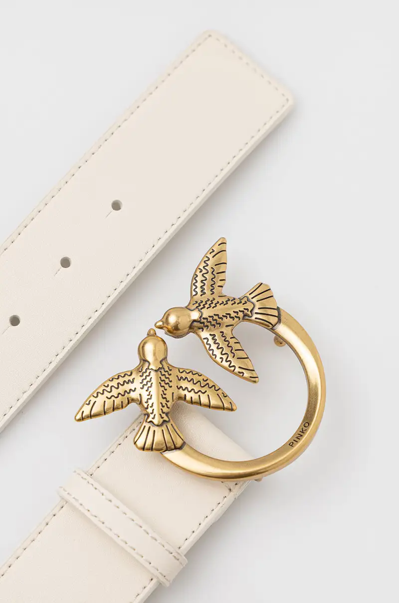 cintura in pelle donna Beige miniatura 2