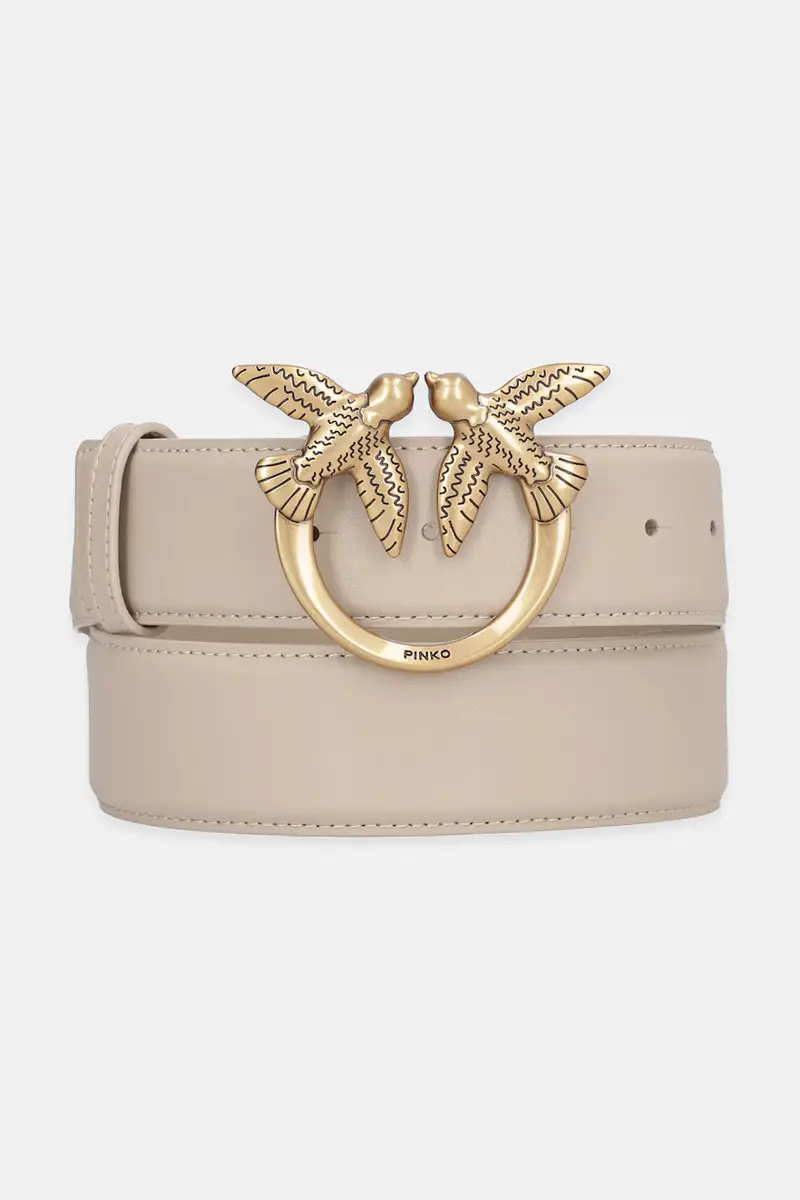 cintura in pelle donna colore beige 100120 A0F1