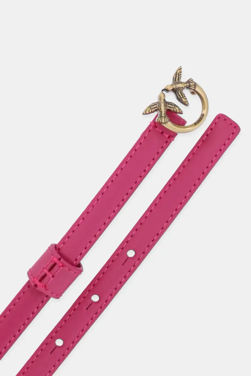 cintura in pelle donna colore beige 102148 A0F1 Rosa miniatura 2