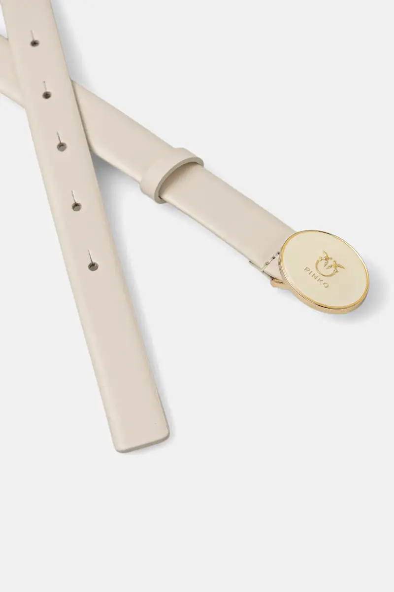 cintura in pelle donna colore beige 105466 A2QL miniatura 2