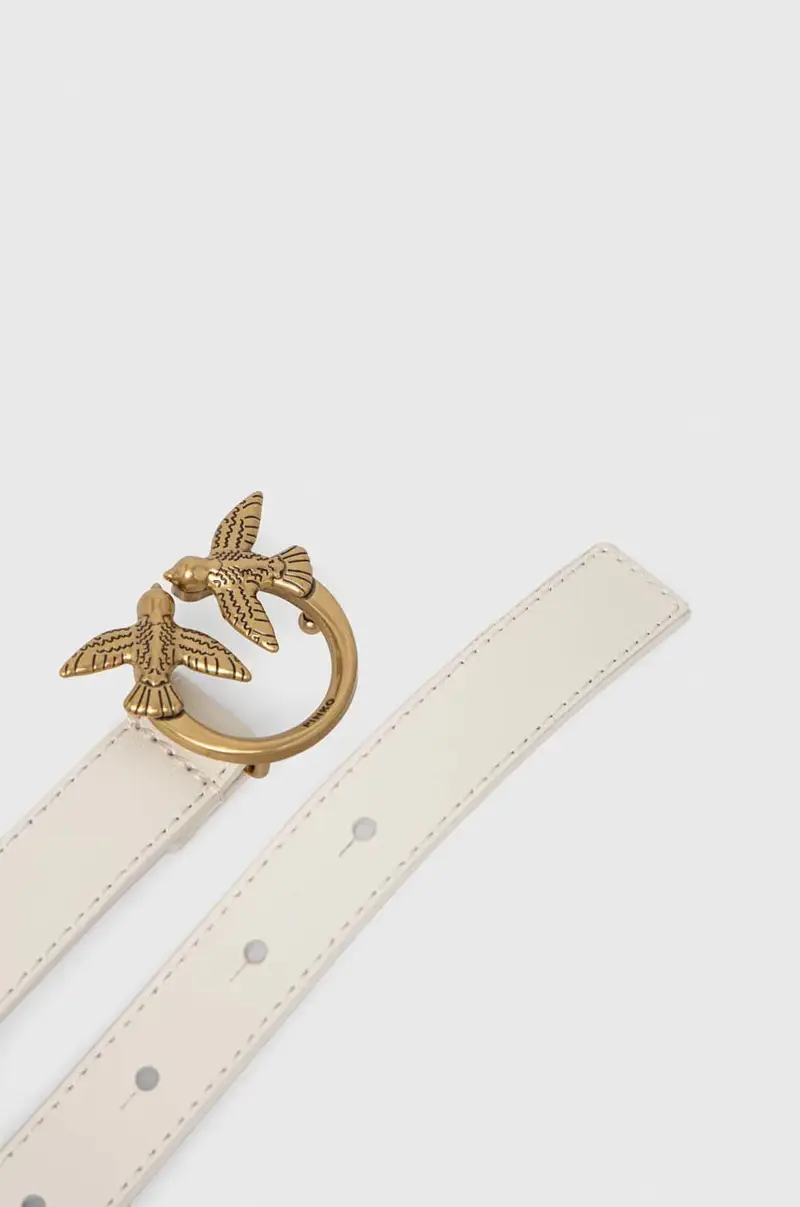 cintura in pelle donna colore bianco 100143 A0F1 miniatura 2