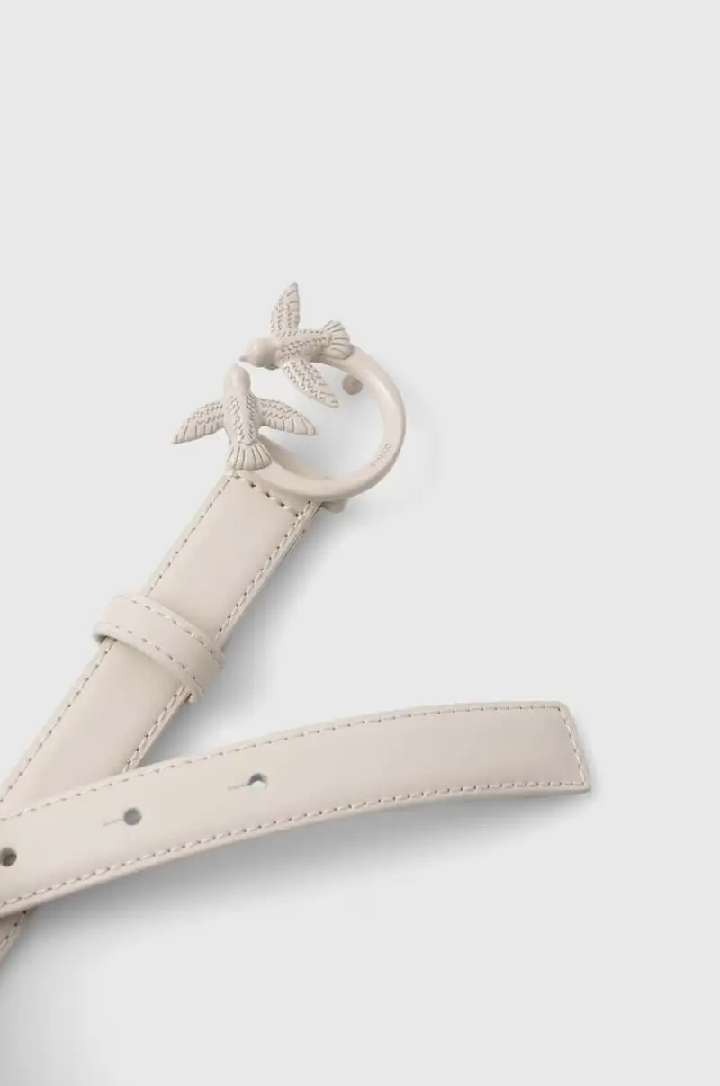 cintura in pelle donna colore bianco 100143 A1K2 miniatura 2