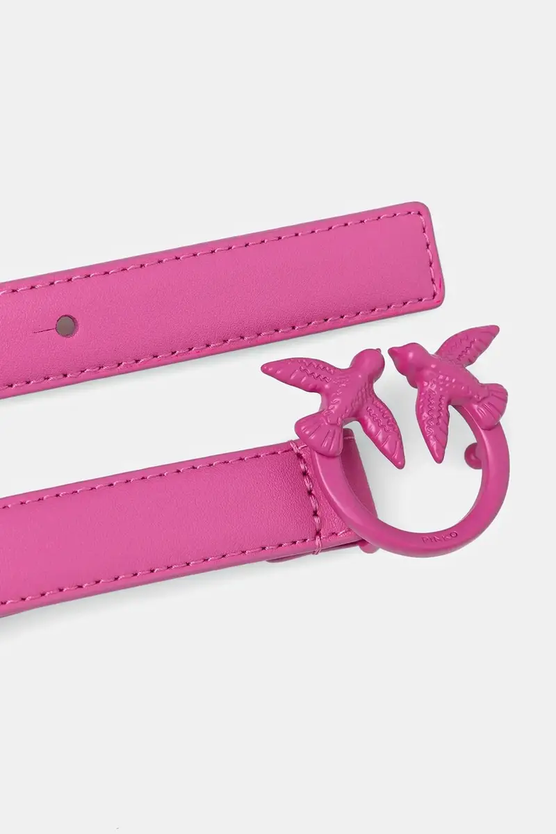 cintura in pelle donna colore bianco 100143 A1K2 Rosa miniatura 2