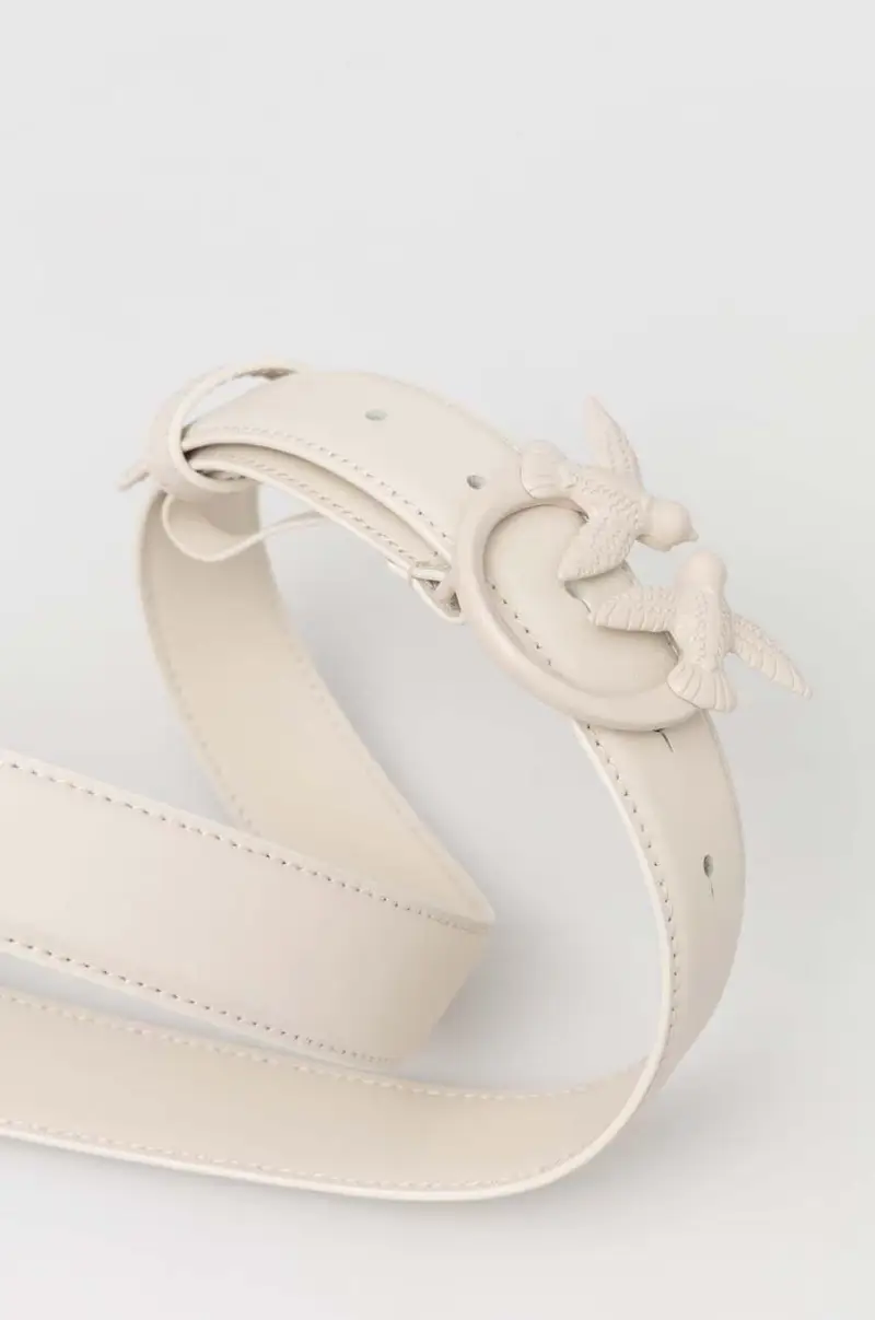 cintura in pelle donna colore bianco miniatura 2