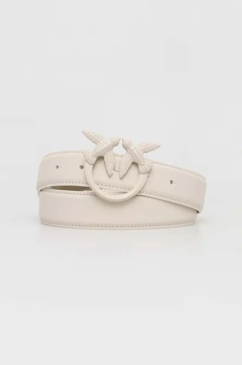 cintura in pelle donna colore bianco