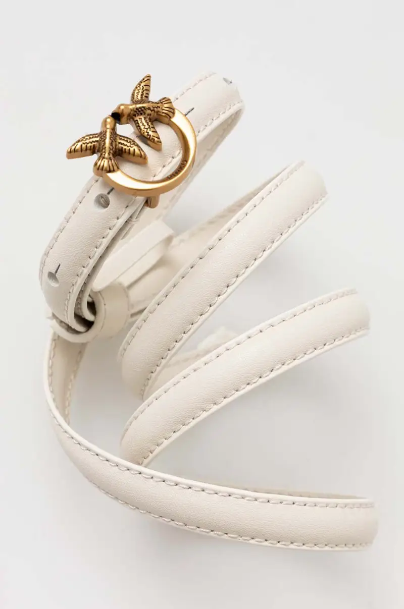 cintura in pelle donna colore bianco miniatura 2