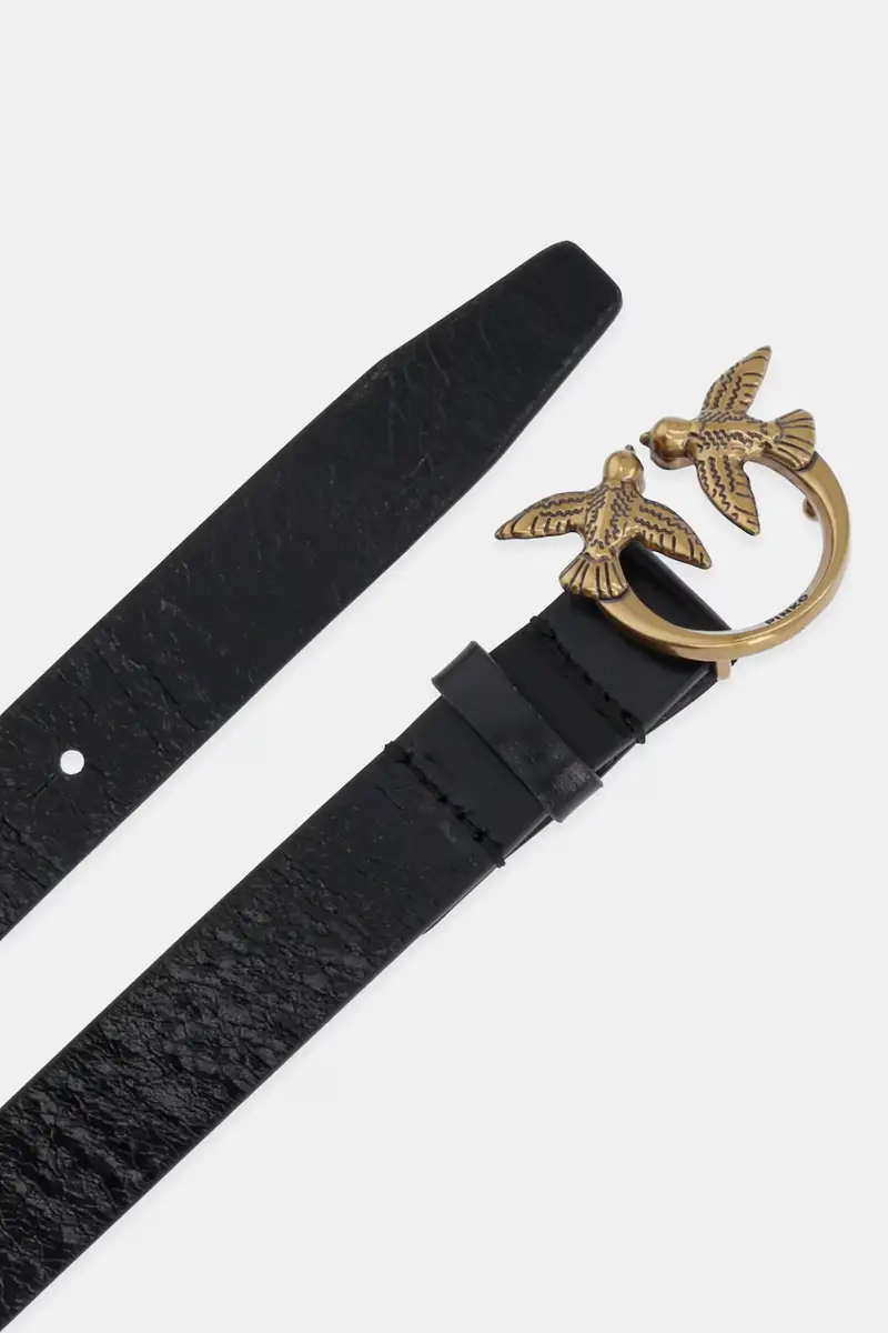 cintura in pelle donna colore nero 105459 A2QE miniatura 2