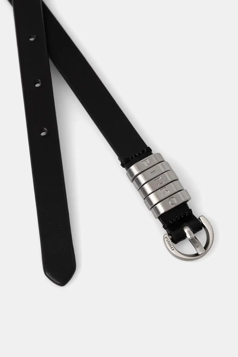 cintura in pelle donna colore nero 105479 A1AC miniatura 2