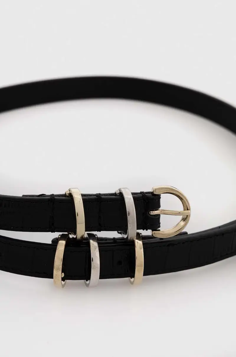 cintura in pelle donna colore nero miniatura 2