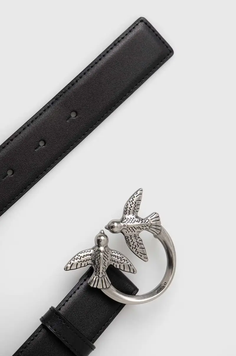 cintura in pelle donna colore nero miniatura 2