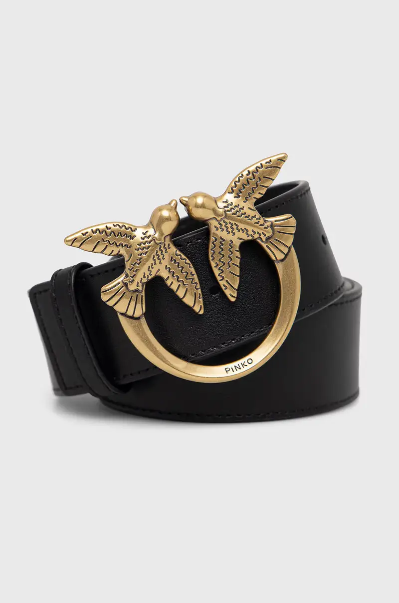 cintura in pelle donna Nero