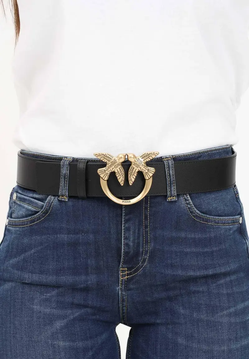 Cintura Love Birds nera da donna miniatura 2