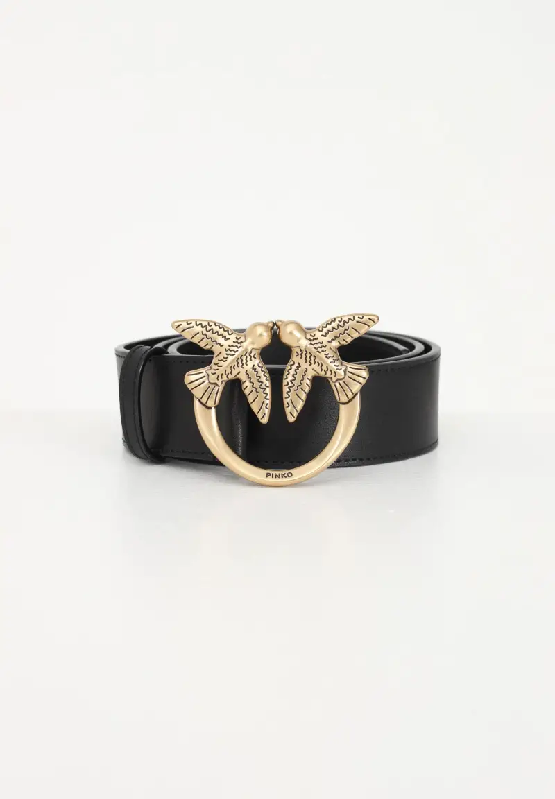 Cintura Love Birds nera da donna