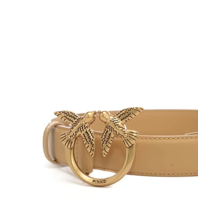 cintura media 3cm love birds in pelle torrone miniatura 2