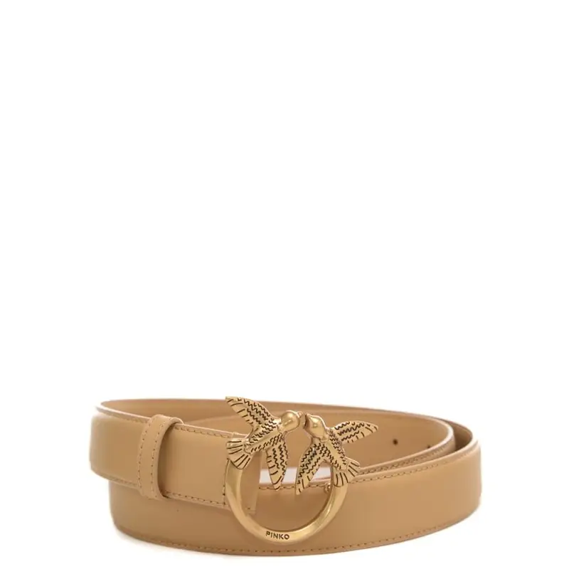 cintura media 3cm love birds in pelle torrone