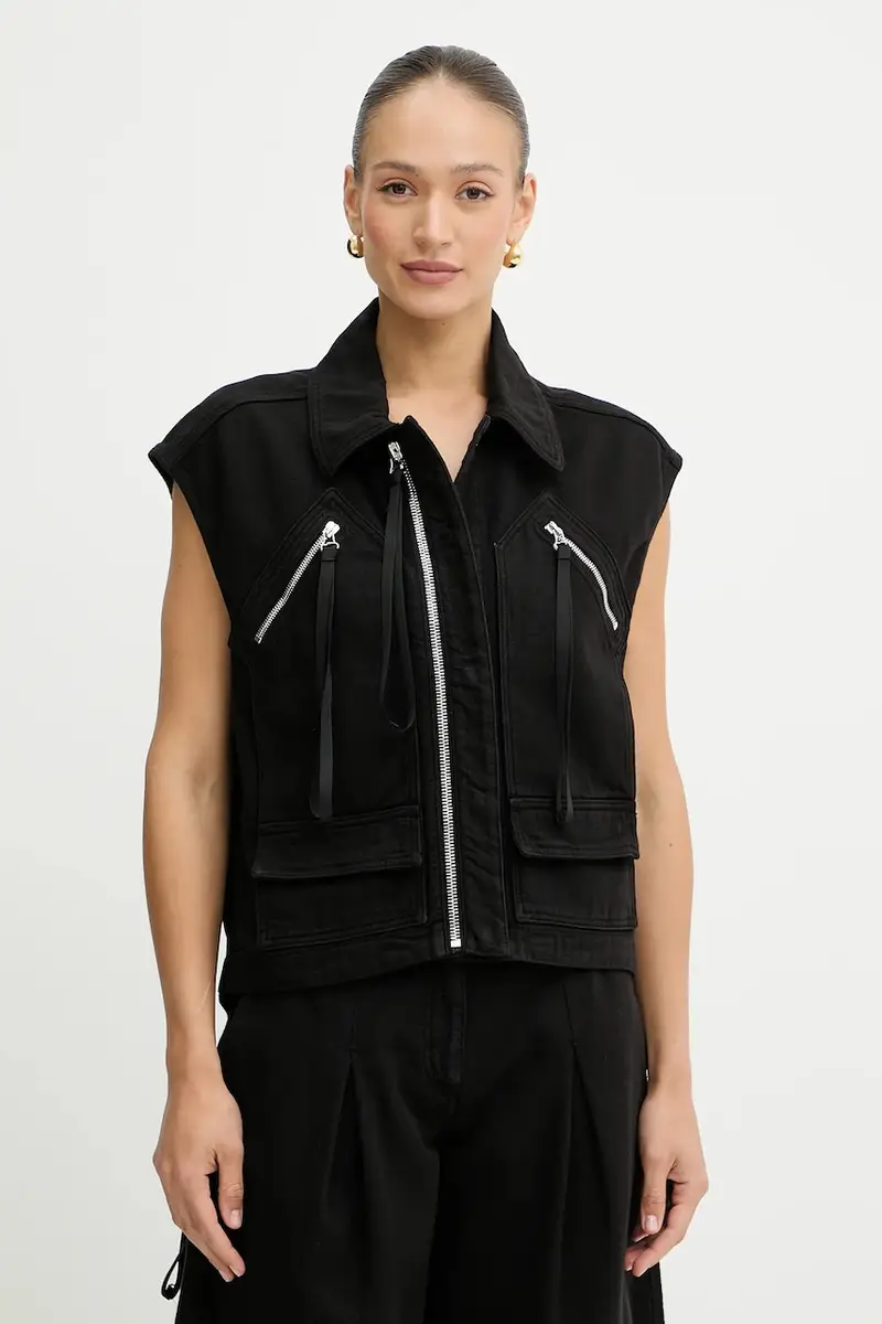 cotone senza maniche donna colore nero 105237 A2M8