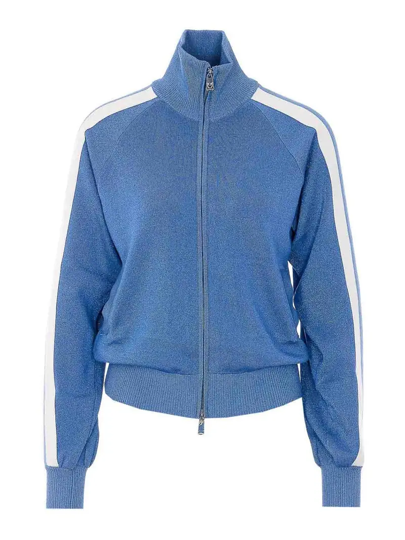 Felpa con cappuccio blu con zip Stagione