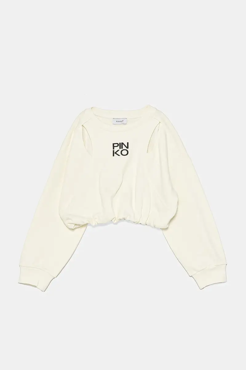 felpa in cotone bambino/a colore beige KFFE002.C.FT002