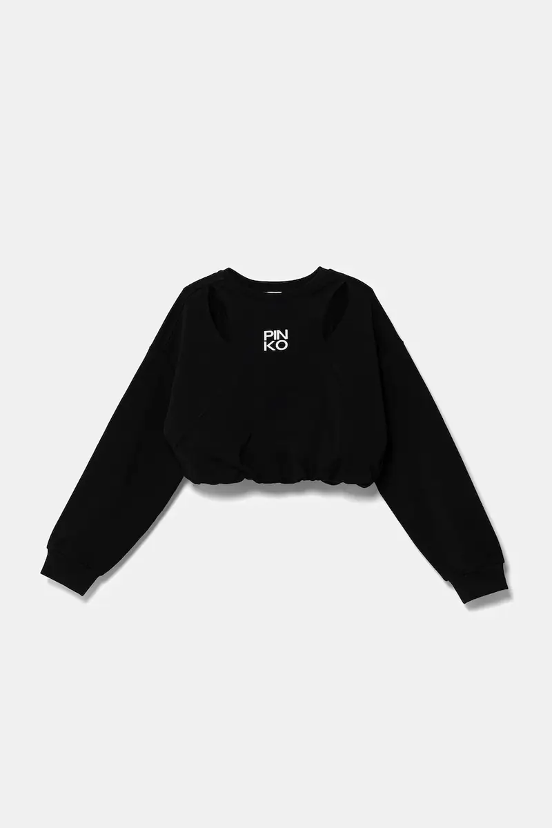 felpa in cotone bambino/a colore nero KFFE002.C.FT002