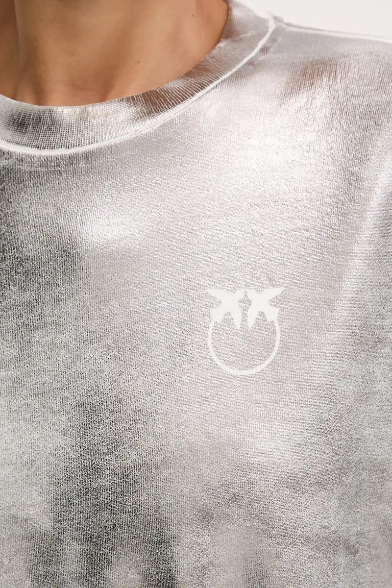 felpa in cotone donna colore argento 105756 A2V1 miniatura 5