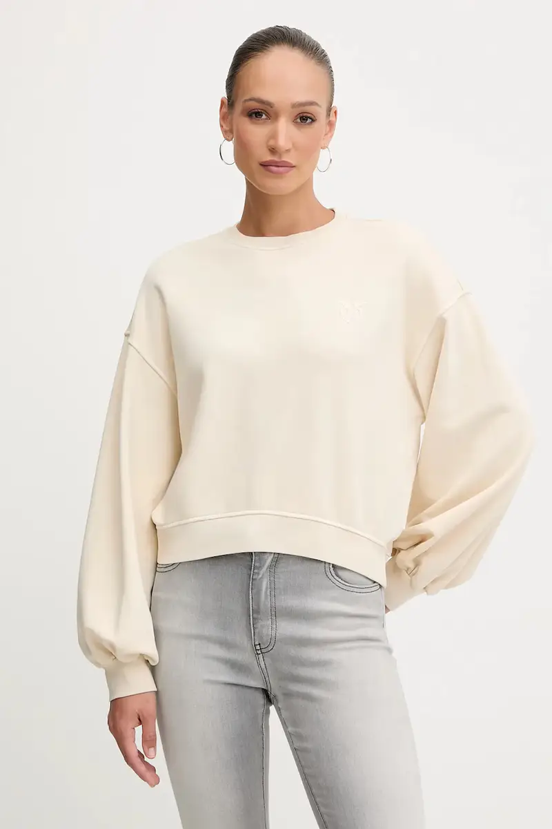 felpa in cotone donna colore beige 105510 A2RB