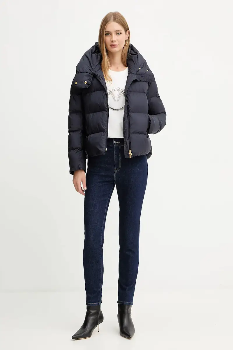 felpa in cotone donna colore bianco con applicazione 100534 A2RO miniatura 2