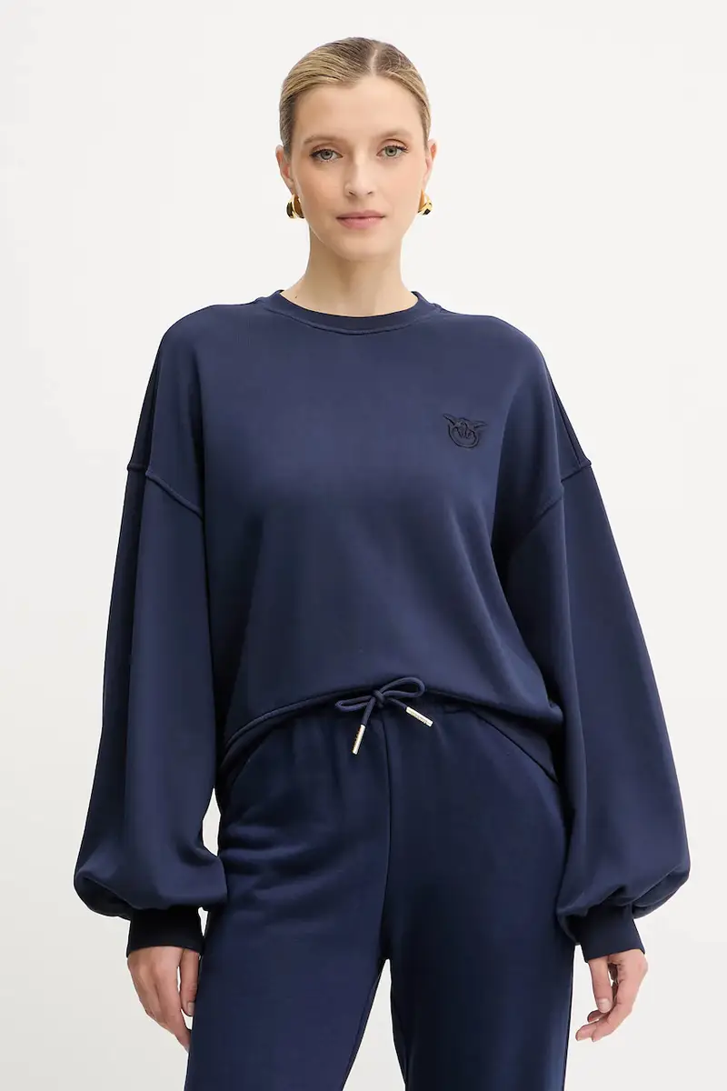 felpa in cotone donna colore blu navy 105510 A2RB