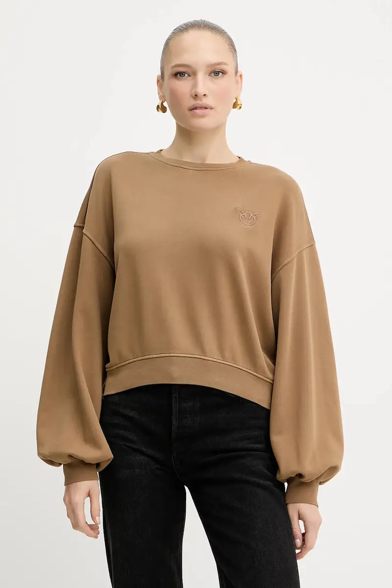 felpa in cotone donna colore marrone 105510 A2RB