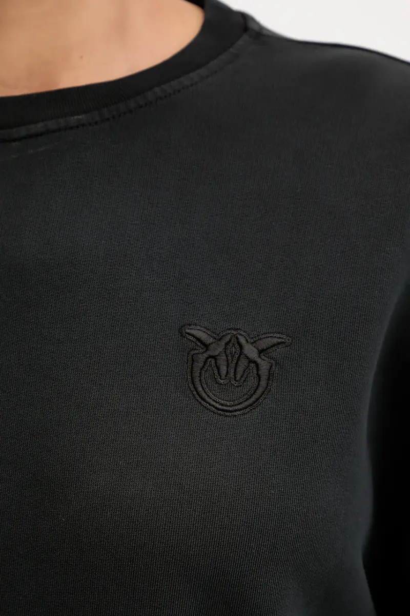 felpa in cotone donna colore nero 105510 A2RB miniatura 5