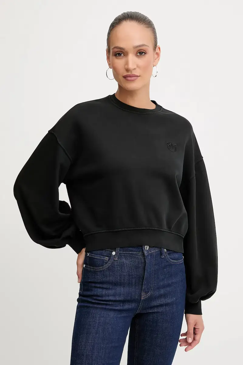 felpa in cotone donna colore nero 105510 A2RB