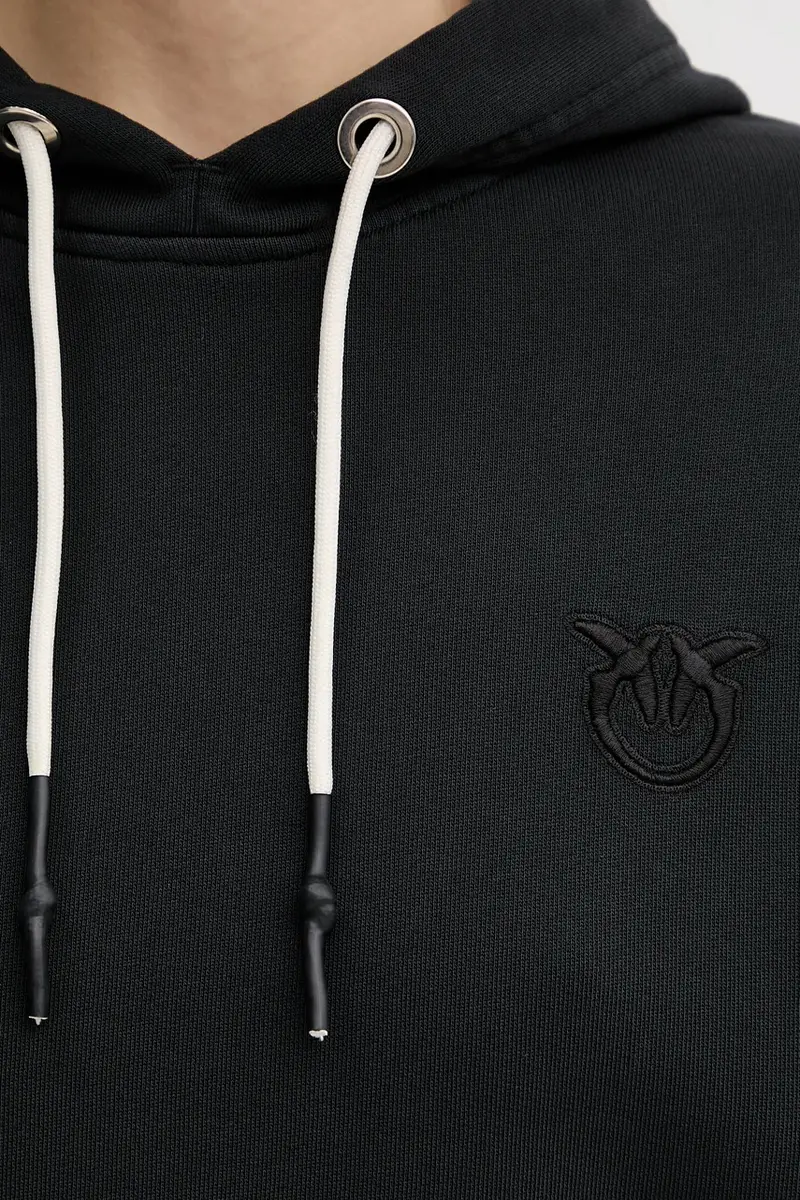 felpa in cotone donna colore nero con cappuccio 105507 A2RB miniatura 5