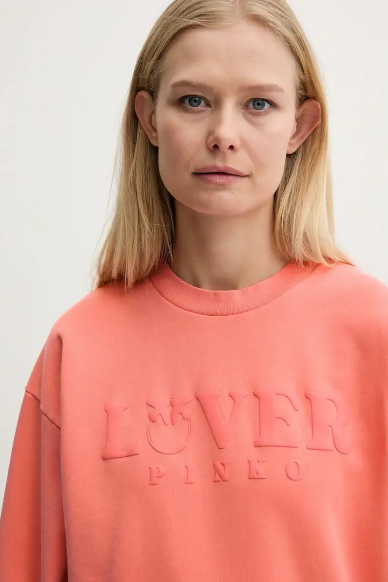 felpa in cotone donna colore rosa 104618 A2DC miniatura 4