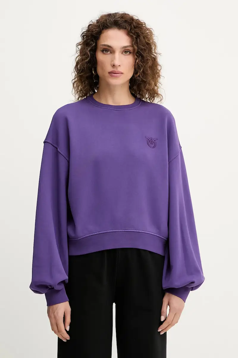 felpa in cotone donna colore violetto 105510 A2RB