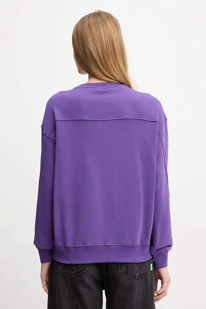 felpa in cotone Violetto miniatura 3