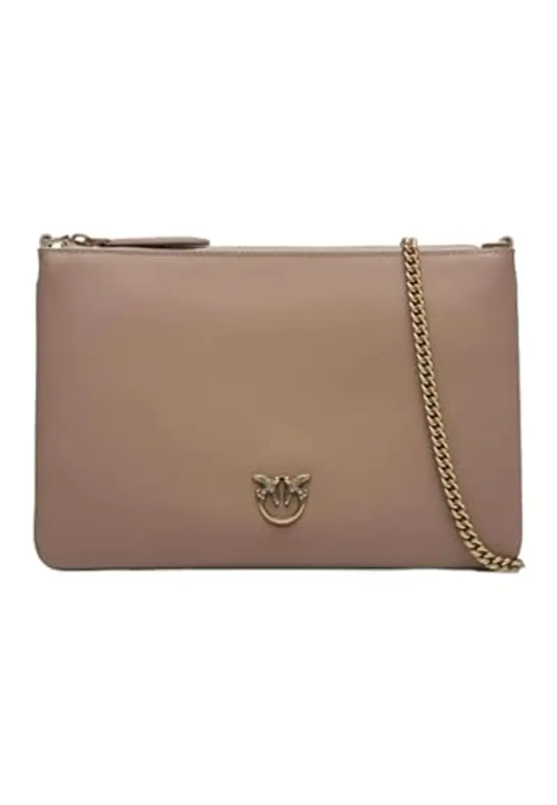 Pinko Flat Classic Vitello Seta, Borsa Donna, D01q_biscotto Zenzero