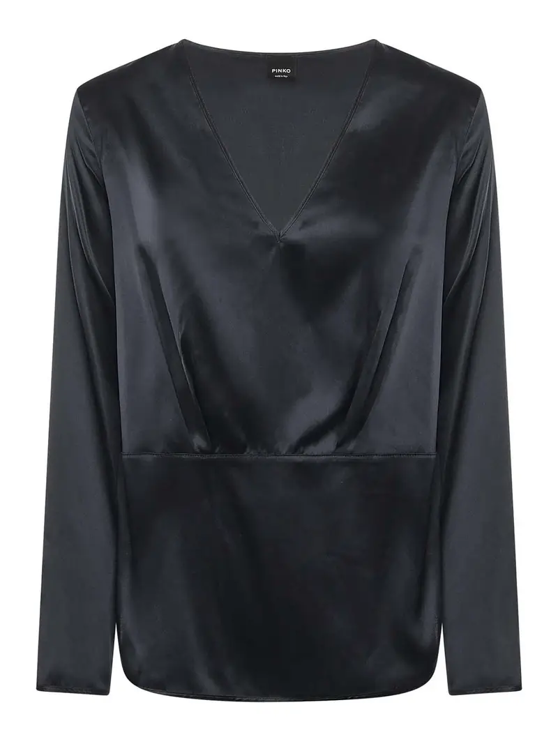 Frisella Satin Blouse Blu