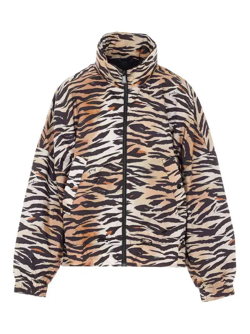 Pinko Giacca a pois nera e beige Marrone