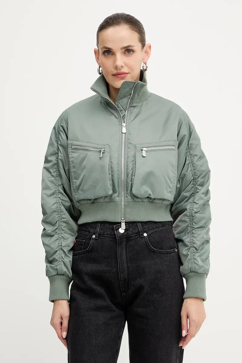 giacca bomber colore verde 105339 A2OI