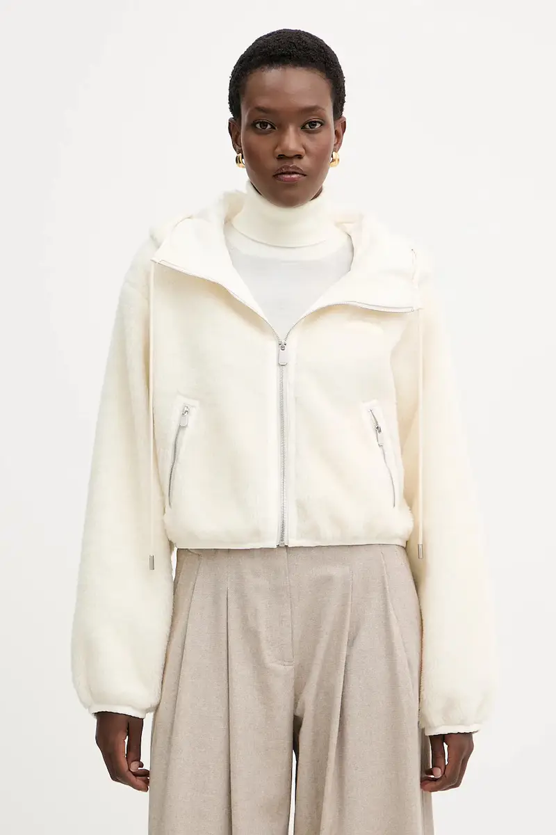 giacca con lana colore beige 105975 A2YV