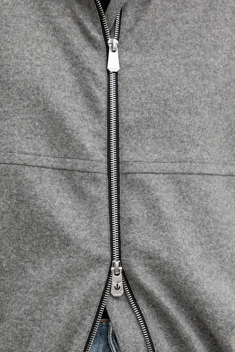 giacca con lana colore grigio 106046 A2ZU miniatura 5