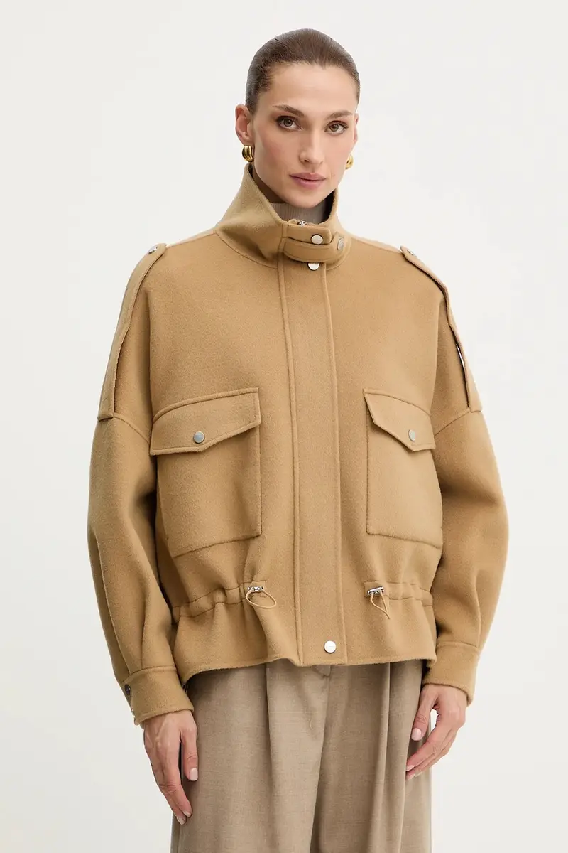 giacca con lana Verde miniatura 4