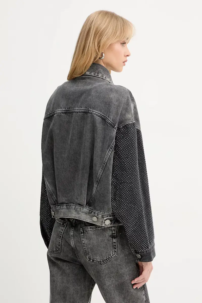 giacca di jeans colore grigio 104644 A2W4 miniatura 3