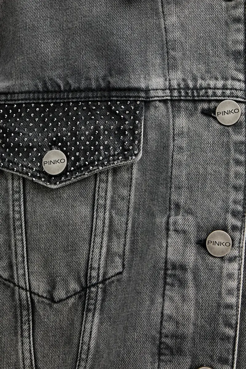 giacca di jeans colore grigio 104644 A2W4 miniatura 5