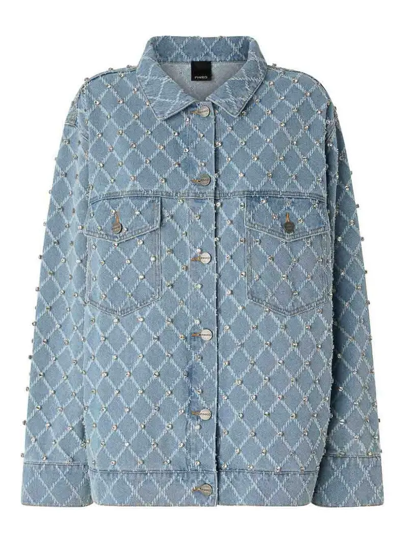 Giacca Di Jeans Impreziosita Da Strass Denim