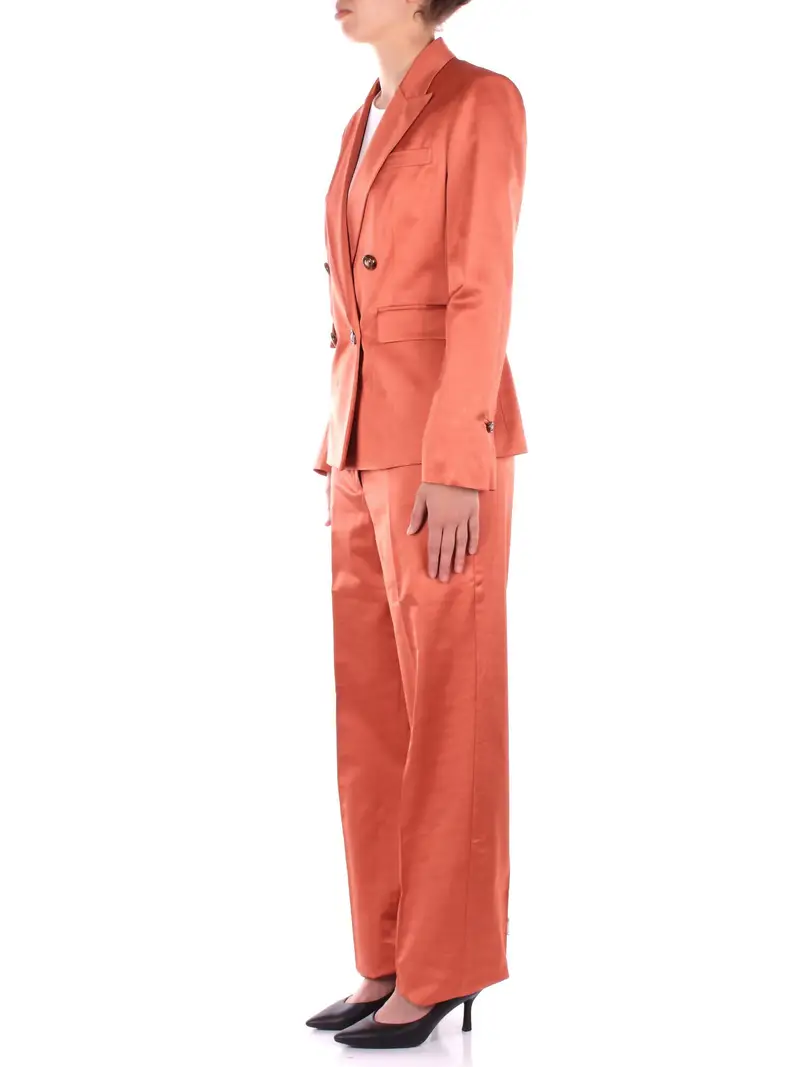 Giacca Donna PINKO Castagna Condor giacca raso fiammato miniatura 2