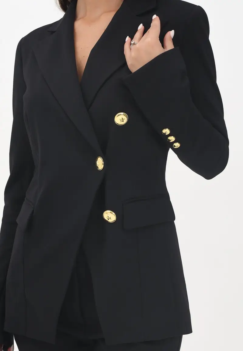 PINKO Giacca doppiopetto nera da donna miniatura 2